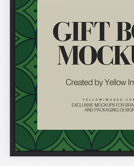 Download Glossy Gift Box With Apple Iphone X Mockup Top View In Packaging Mockups On Yellow Images Object Mockups