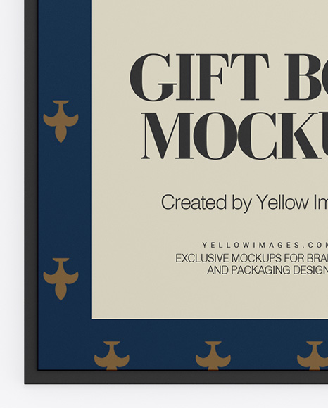 Download Matte Gift Box With Apple iPhone X Mockup - Top View in ...