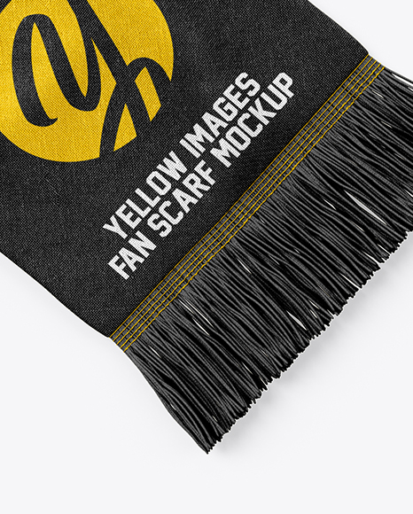 Download Fan Scarf Mockup - Top View in Apparel Mockups on Yellow ...