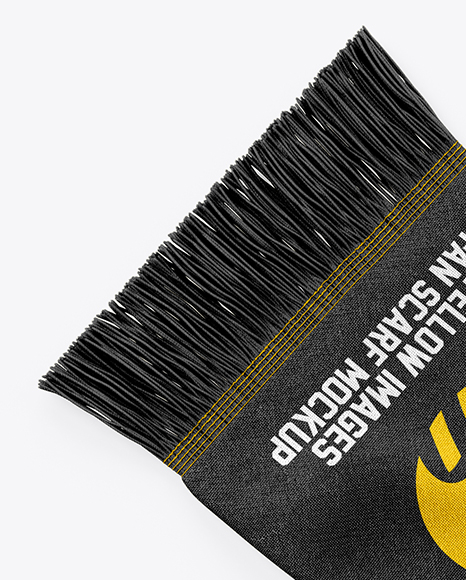 Download Fan Scarf Mockup Top View In Apparel Mockups On Yellow Images Object Mockups