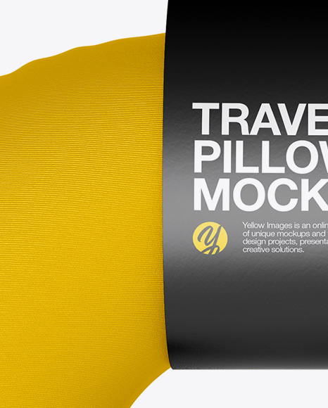 Download Travel Pillow Mockup Front View In Object Mockups On Yellow Images Object Mockups PSD Mockup Templates