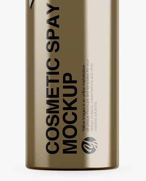 Metallic Cosmetic Bottle w  Pump Mockup PSD #6
