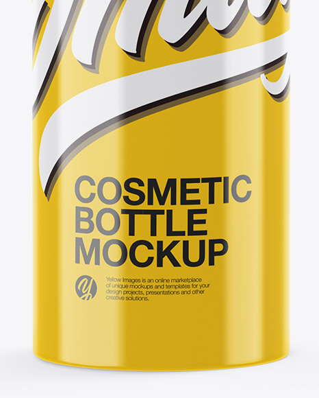 Glossy Cosmetic Bottle Mockup