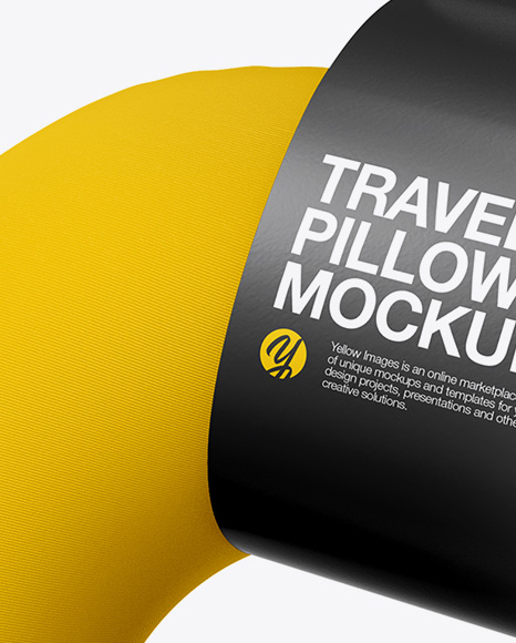 Download Travel Pillow Mockup Half Side View In Object Mockups On Yellow Images Object Mockups PSD Mockup Templates