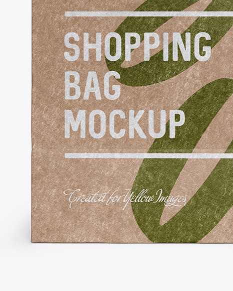 Kraft Paper Shopping Bag Mockup   Front View PSD #2