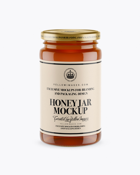 Download Honey Jar Mockup Front View High Angle Shot In Jar Mockups On Yellow Images Object Mockups