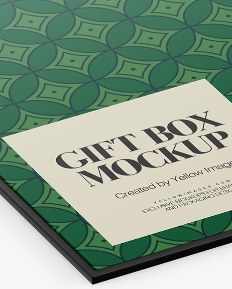 Download Glossy Gift Box With Apple Iphone X Mockup Half Side View In Packaging Mockups On Yellow Images Object Mockups