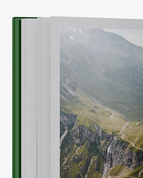 Opened Book W  Glossy Cover Mockup PSD #2