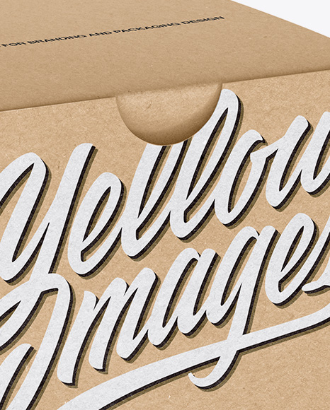 Download Kraft Box Mockup - Half Side View (High-Angle Shot) in Box ...