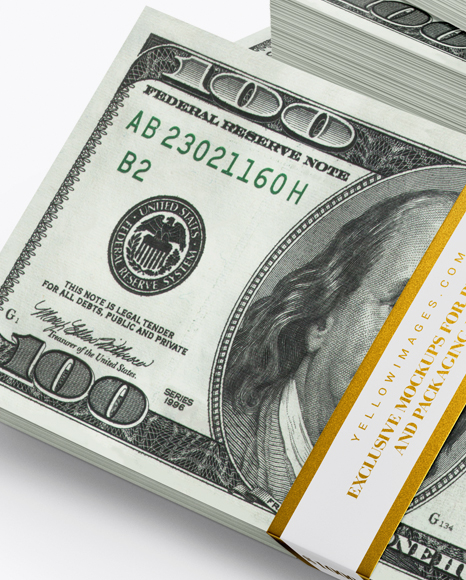 Money Stacks Mockup PSD #3