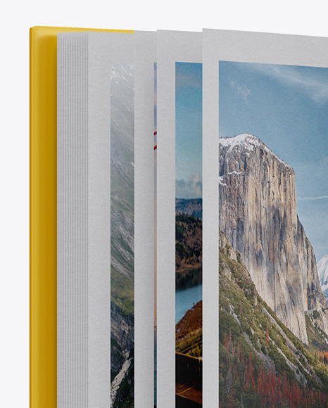 Opened Book W  Matte Cover Mockup   Half Side View PSD #2