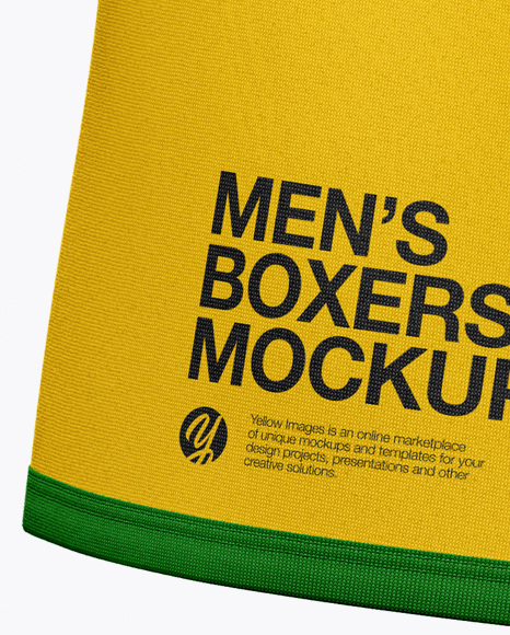 Men S Boxer Briefs Mockup Half Side View In Apparel Mockups On Yellow Images Object Mockups