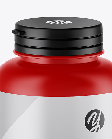 Matte Pills Bottle Mockup High Angle Shot In Bottle Mockups On Yellow Images Object Mockups