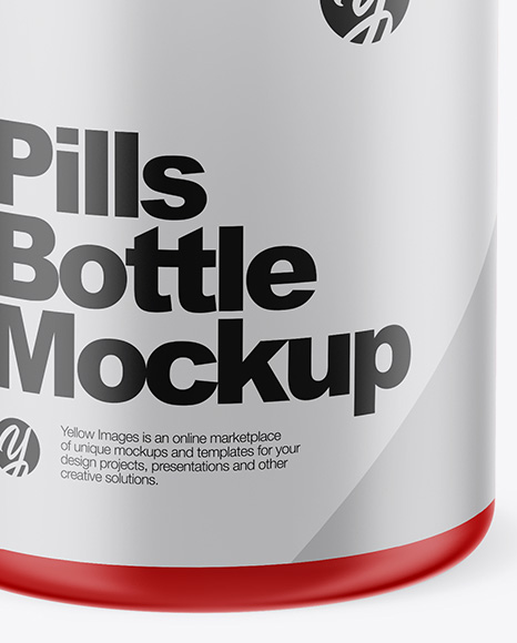 Matte Pills Bottle Mockup (High Angle Shot) PSD #1