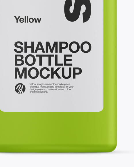 Matte Square Shampoo Bottle Mockup