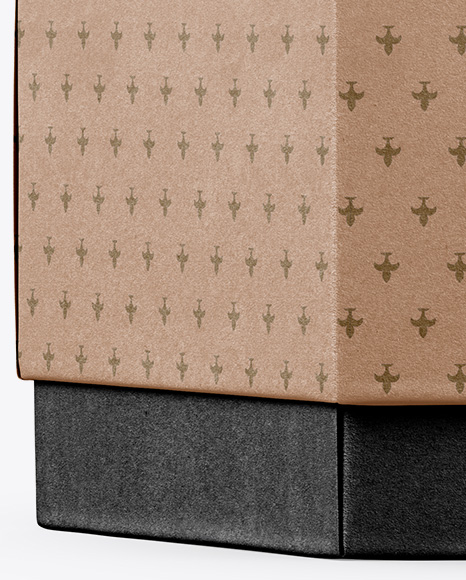 Kraft Box Mockup   Front View PSD #1