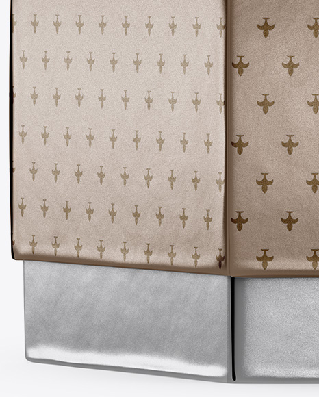 Metallic Box Mockup   Front View PSD #1