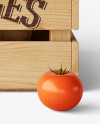 Wooden Crate With Tomatoes Mockup