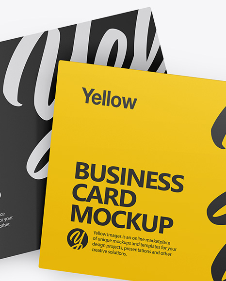 Download Two Business Cards Mockup Front View In Stationery Mockups On Yellow Images Object Mockups Yellowimages Mockups