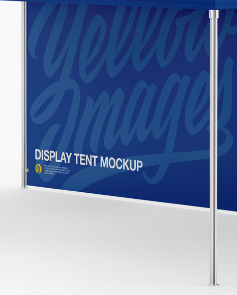 Display Tent W  One Wall Mockup   Half Side View PSD #1
