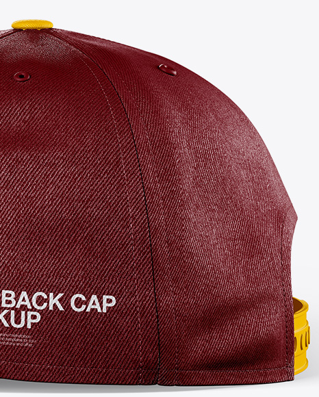 Snapback Cap Mockup Side View In Apparel Mockups On Yellow Images Object Mockups