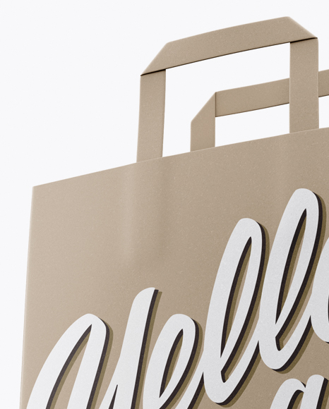 Kraft Bag Mockup   Half Side View PSD #2