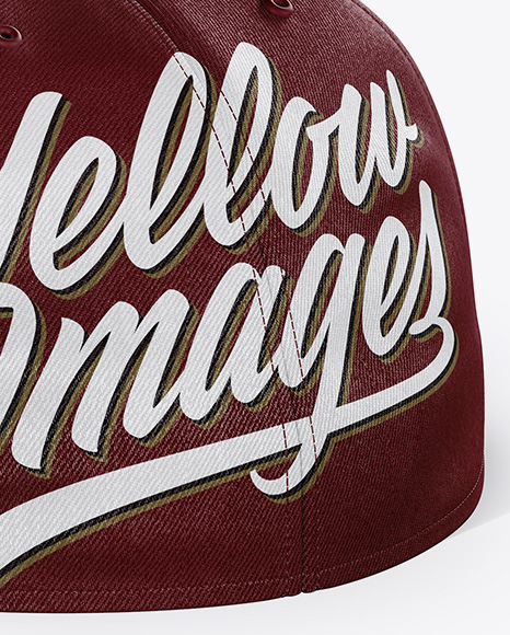 Download Snapback Cap Mockup Back Half Side View In Apparel Mockups On Yellow Images Object Mockups