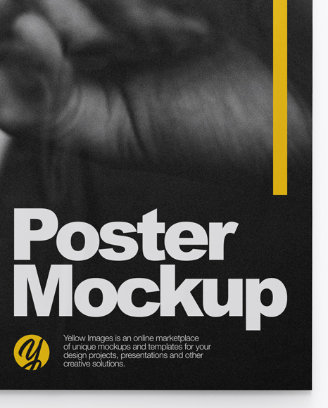 Download A1 Poster Mockup In Stationery Mockups On Yellow Images Object Mockups PSD Mockup Templates