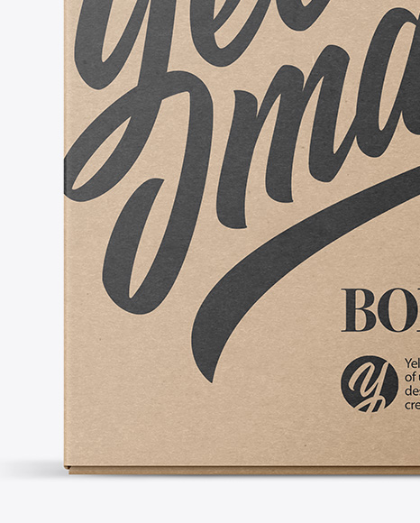 Kraft Paper Box Mockup   Front View PSD #4