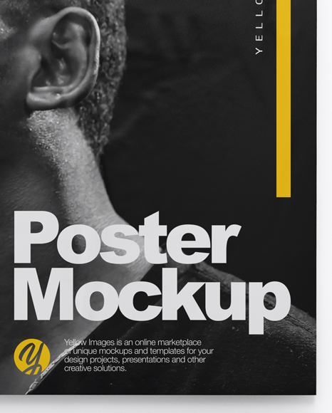 Download A1 Poster Mockup In Stationery Mockups On Yellow Images Object Mockups Yellowimages Mockups