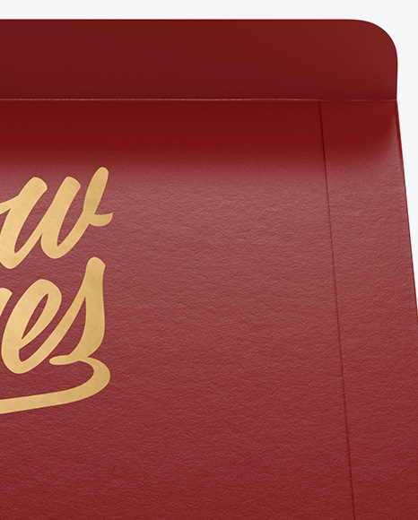 Opened Texture Box Mockup   Front View PSD #1