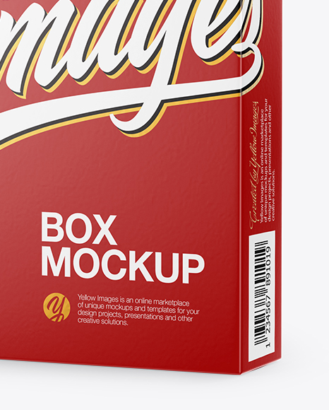 Download Matte Box With Hang Tab Mockup Half Side View In Box Mockups On Yellow Images Object Mockups Yellowimages Mockups