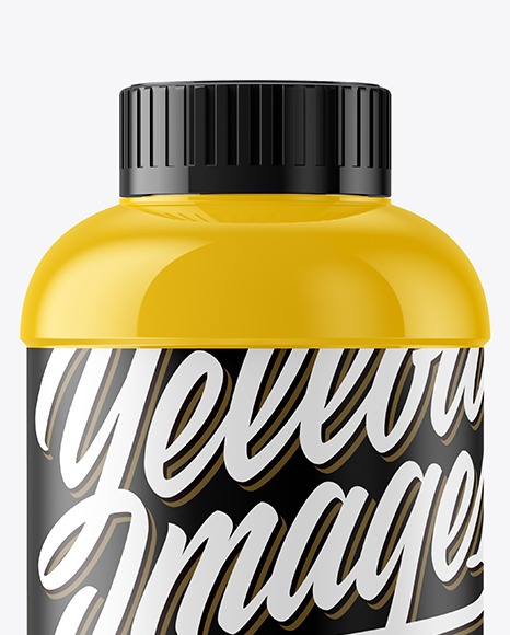 Glossy Plastic Bottle Mockup PSD #2