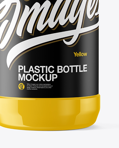 Glossy Plastic Bottle Mockup PSD #1
