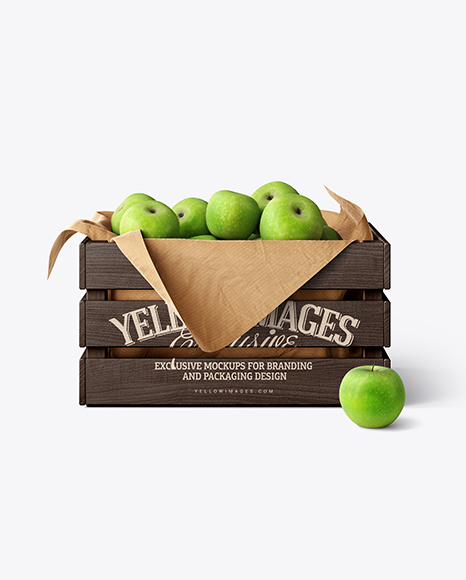 Download Wooden Crate With Apples Mockup In Object Mockups On Yellow Images Object Mockups Yellowimages Mockups