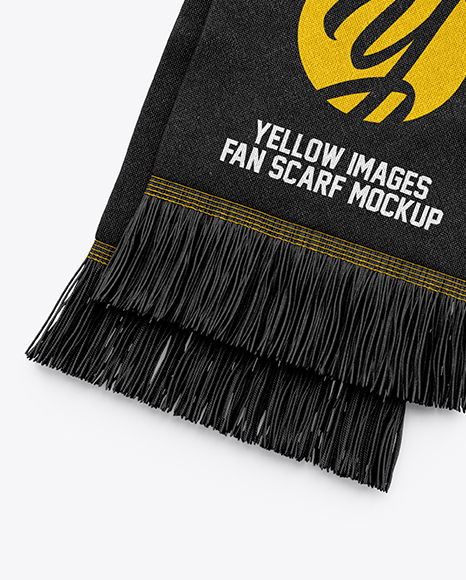 Download Fan Scarf Mockup - Top View in Apparel Mockups on Yellow Images Object Mockups