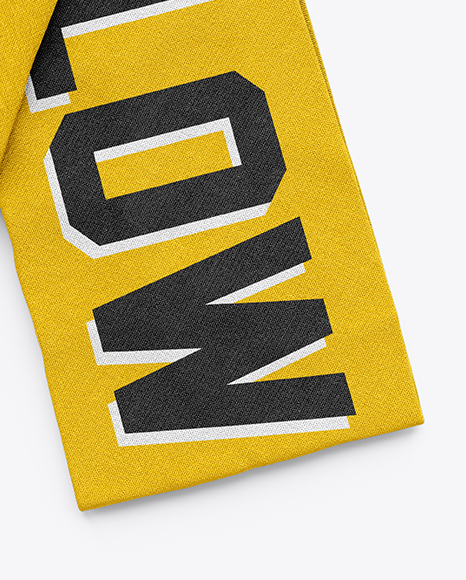 Download Fan Scarf Mockup Top View In Apparel Mockups On Yellow Images Object Mockups