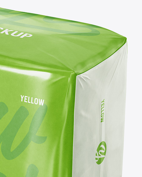 Download Glossy Paper Bag Mockup Halfside View High Angle Shot In Bag Sack Mockups On Yellow Images Object Mockups