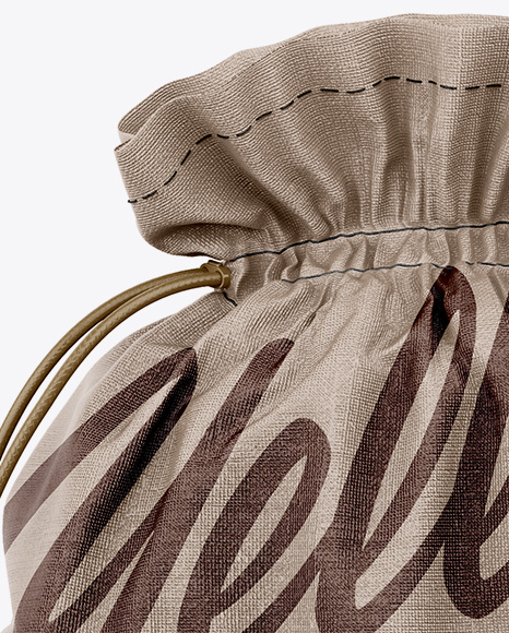 Textured Gym Sack Mockup - Front View