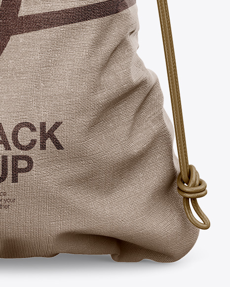 Textured Gym Sack Mockup - Front View