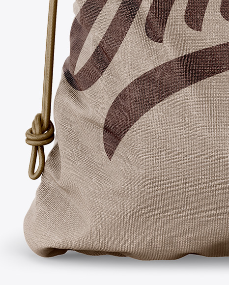 Textured Gym Sack Mockup - Front View