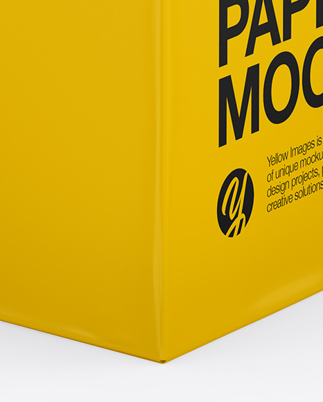 Paper Box Mockup   Half Side View (High Angle Shot) PSD #1
