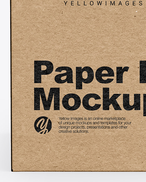 Kraft Box Mockup   Front View PSD #4