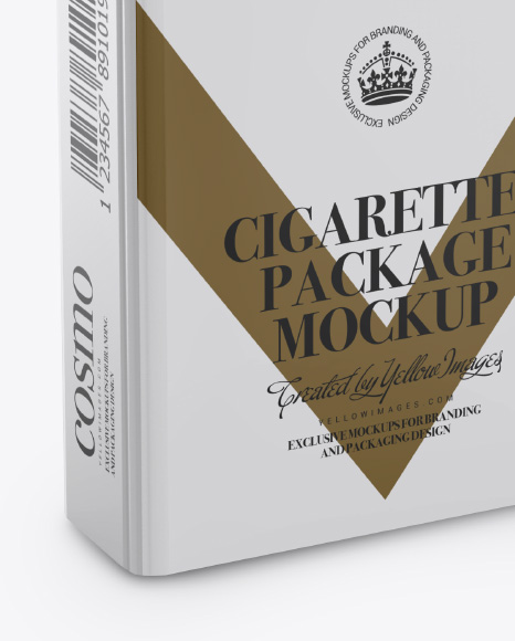 Cigarettes Package Mockup - Half Side View in Packaging ...