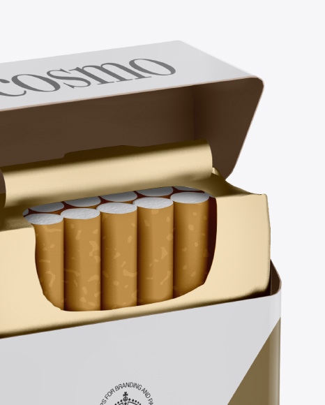 Download Cigarettes Package Mockup - Half Side View in Packaging ...