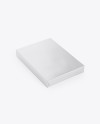 Glossy A4 Size Paper Sheet Pack Mockup - Half Side View