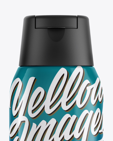 Plastic Bottle in Shrink Sleeve Mockup - Front&Side Views