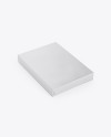 Matte A4 Size Paper Sheet Pack Mockup - Half Side View