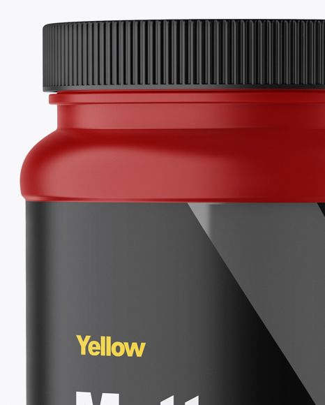 Matte Protein Jar Mockup PSD #3