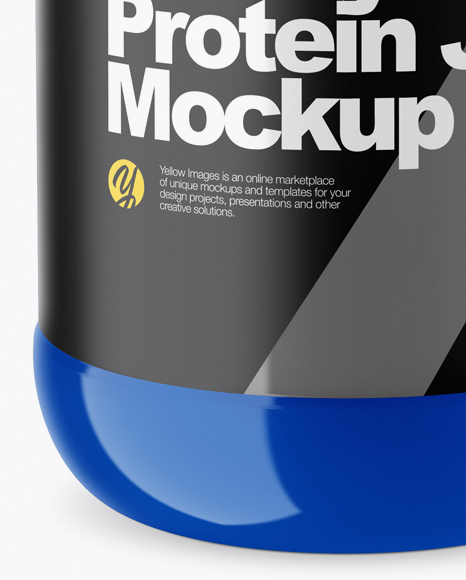 Glossy Protein Jar Mockup (High Angle Shot) PSD #4